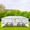 10'X20' Outdoor Party Tent with 4 Removable Sidewalls; Waterproof Canopy Patio Wedding Gazebo; White(Same as this CIN:D0102HGAIAG) - as picture