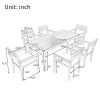 [Not allowed to sell to Wayfair] Acacia Wood Outdoor Dining Table And Chairs Suitable For Patio; Balcony Or Backyard - Grey