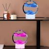 Creative RGB 3D Moving Sand Art Night Light Quicksand Painting Table Lamp LED Lights Hourglass Christmas Gift Home Office Decor - Purple - CN