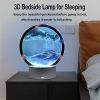 Creative RGB 3D Moving Sand Art Night Light Quicksand Painting Table Lamp LED Lights Hourglass Christmas Gift Home Office Decor - Black - CN