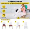 VEVOR 100 Pcs White Chair Covers Polyester Spandex Chair Cover Stretch Slipcovers for Wedding Party Dining Banquet Flat-Front Chair Covers - Default