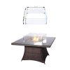 Direct Wicker Outdoor Rattan 50,000BTU Propane Gas Fire Pit Table (Table Only) - Square