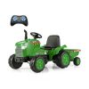 12V Kids Ride On Tractor with Trailer and Remote Control - Green