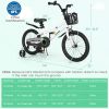 18 Inch Kids Bike with Kickstand and Coaster Brake for 4-8 Years Old - Black & White