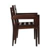 [Not allowed to sell to Wayfair] Acacia Wood Outdoor Dining Table And Chairs Suitable For Patio; Balcony Or Backyard - Dark Brown