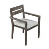 [Not allowed to sell to Wayfair] Acacia Wood Outdoor Dining Table And Chairs Suitable For Patio; Balcony Or Backyard - Grey