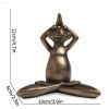 1pc Miniature Meditation Yoga Frog Resin Statue, For Desktop Living Room Bedroom Office Book Shelf Garden Outdoor Decoration, Home Decoration - muse