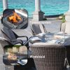 Direct Wicker Outdoor Rattan 50,000BTU Propane Gas Fire Pit Table (Table Only) - Round