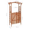 Pergola with Gate 45.7"x15.7"x80.3" Solid Firwood - Brown