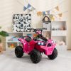 12V Kids Ride On ATV with High/Low Speed and Comfortable Seat - Pink