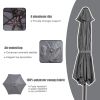 7 ft Heavy-Duty Round Outdoor Market Table Patio Umbrella Parasol w/Steel Pole, Push Button Tilt(Excluding base) - Gray