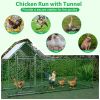 10x3FT Metal Chicken Coop Run Backyard Hen House Poultry Habitat Cage w/Cover - as Pic