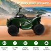 12V Kids Ride On ATV with High/Low Speed and Comfortable Seat - Army Green