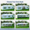 10x30' Wedding Party Canopy Tent Outdoor Gazebo with 8 Removable Sidewalls - as Pic