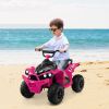 12V Kids Ride On ATV with High/Low Speed and Comfortable Seat - Pink