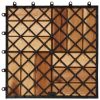 10 pcs Acacia Decking Tiles 11.8"x11.8" - Brown