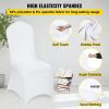 VEVOR 100 Pcs White Chair Covers Polyester Spandex Chair Cover Stretch Slipcovers for Wedding Party Dining Banquet Flat-Front Chair Covers - Default