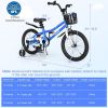 18 Inch Kids Bike with Kickstand and Coaster Brake for 4-8 Years Old - Blue