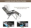 Set of 2 Adjustable Zero Gravity Chair Patio Lounge Chairs Folding Recliner Outdoor Pool Yard Beach - KM0685