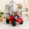 12V Kids Ride On ATV with High/Low Speed and Comfortable Seat - Red