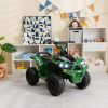 12V Kids Ride On ATV with High/Low Speed and Comfortable Seat - Army Green