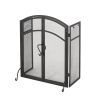 FOLDING SCREEN WITH DOORS AND 4 PCS TOOL SETS - as Pic