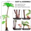 Solar Palm Glow: 7FT Patio Decor - PALM TREE