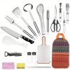 19Pcs Camping Cooking Utensil Kit Portable Picnic Cookware Outdoor Kitchen Equipment Gear Campfire Barbecue Appliances with Storage Bag - 19Pcs/Set