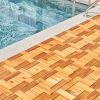 (Set of 10) Hanalei Eucalyptus Interlocking Wooden Decktile in Honey - as Pic