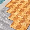 (Set of 10) Hanalei Eucalyptus Interlocking Wooden Decktile in Honey - as Pic